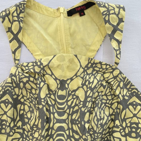 Anthropologie Inked Paradise Racerback Dress Cocktail Party By Fish Fry Size M - Picture 4 of 8